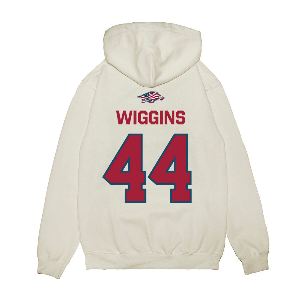 Arkansas - NCAA Baseball : Carson Wiggins - Patriotic Collection Premium Hooded Sweatshirt-1
