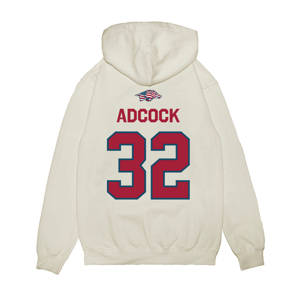 Arkansas - NCAA Football : Matt Adcock - Patriotic Collection Premium Hooded Sweatshirt-1