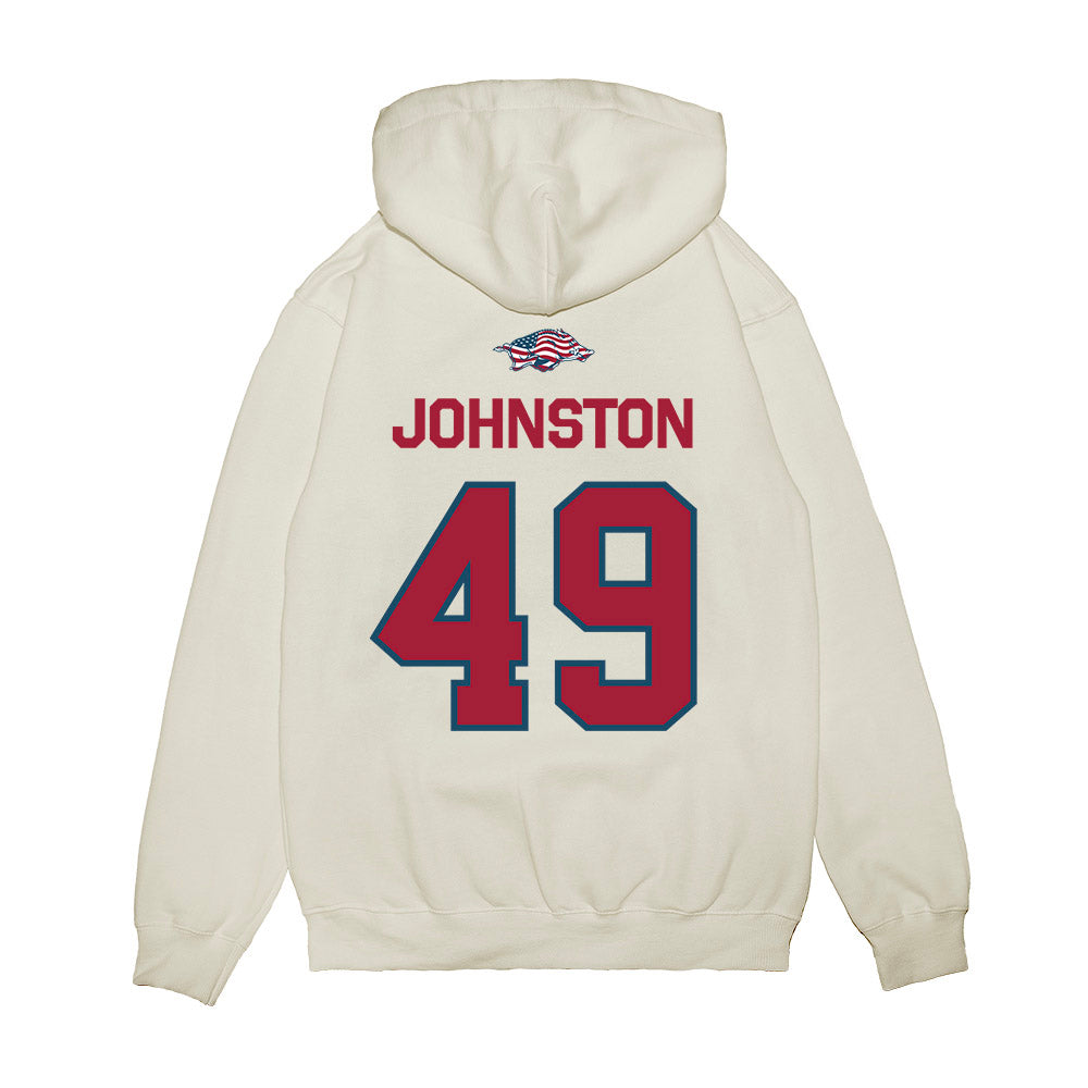 Arkansas - NCAA Football : Adam Johnston - Patriotic Collection Premium Hooded Sweatshirt-1