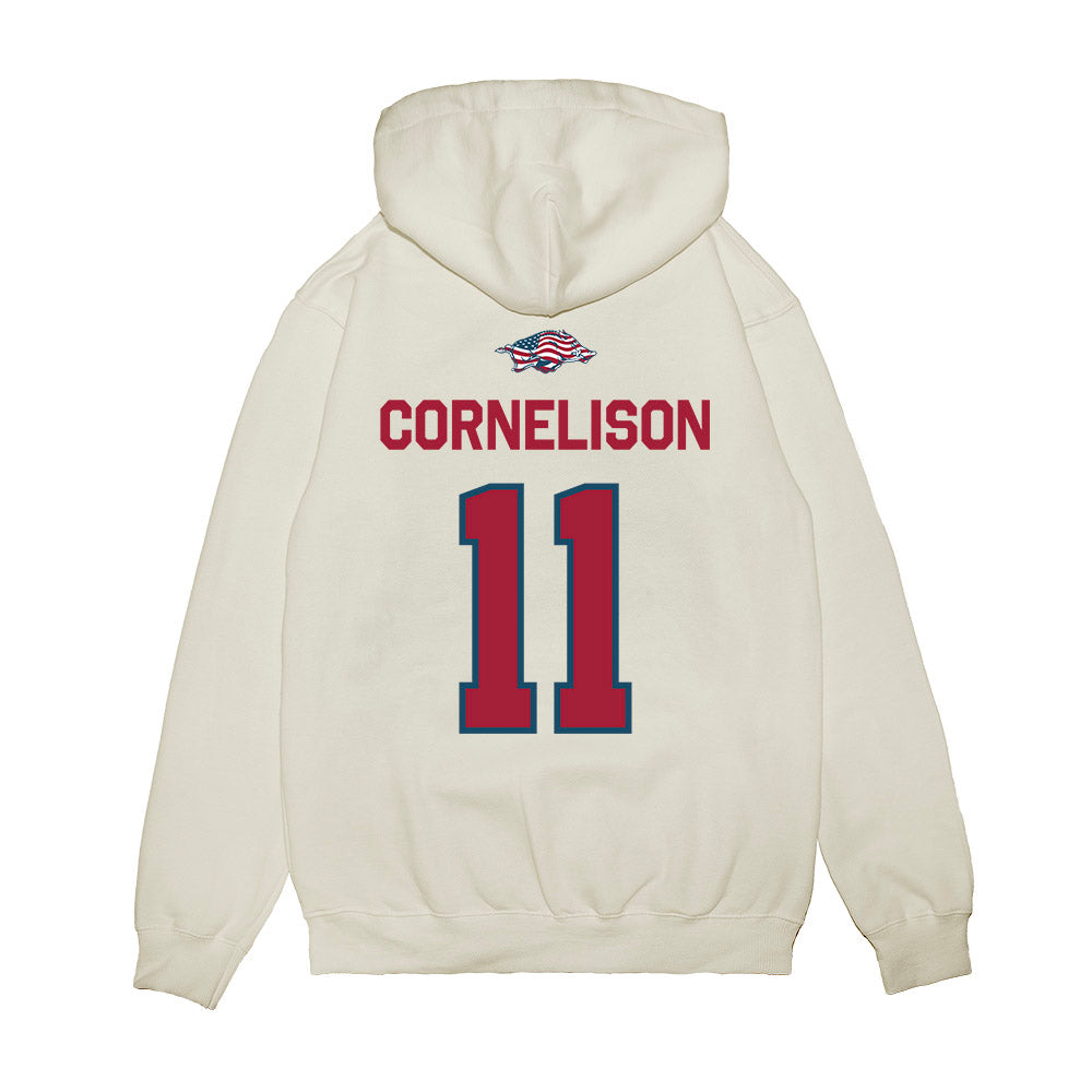 Arkansas - NCAA Baseball : Luke Cornelison - Patriotic Collection Premium Hooded Sweatshirt-1