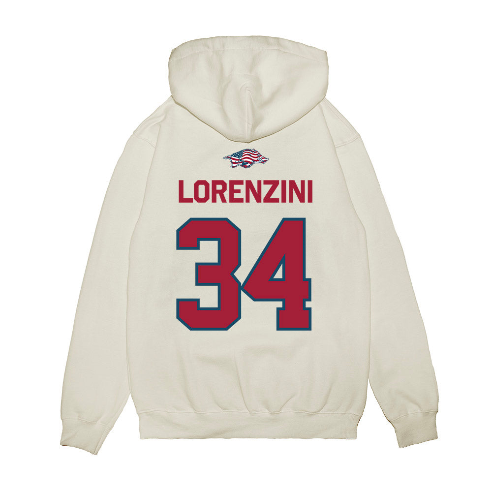 Arkansas - NCAA Baseball : Joey Lorenzini - Patriotic Collection Premium Hooded Sweatshirt-1