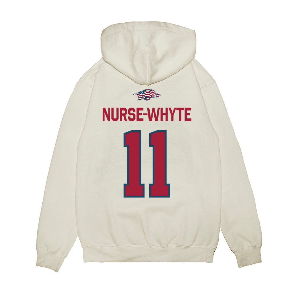 Arkansas - NCAA Women's Soccer : Aniyah Nurse-Whyte - Patriotic Collection Premium Hooded Sweatshirt-1