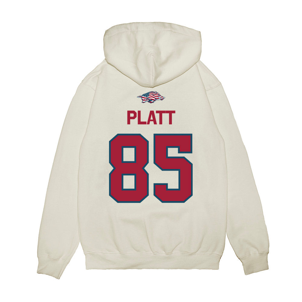 Arkansas - NCAA Football : Jaden Platt - Patriotic Collection Premium Hooded Sweatshirt-1