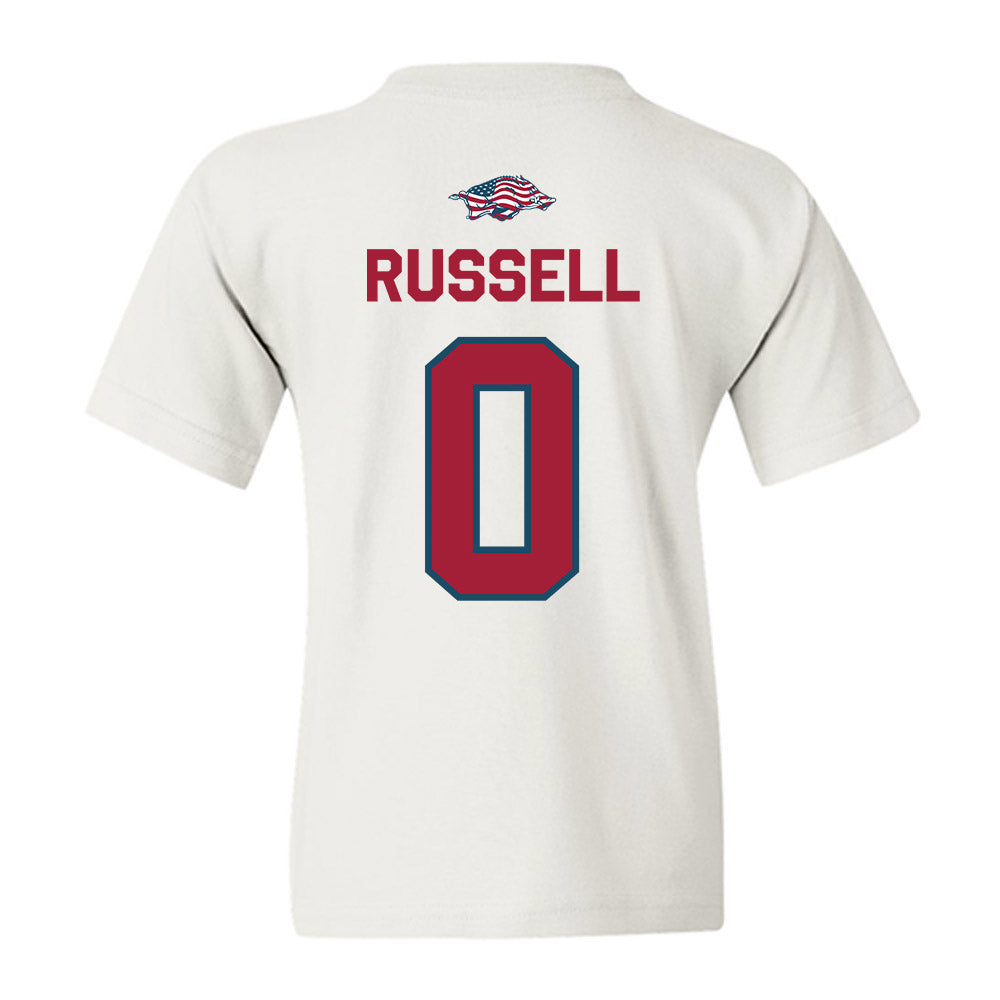 Arkansas - NCAA Football : Braylen Russell - Patriotic Collection Youth T-Shirt-1