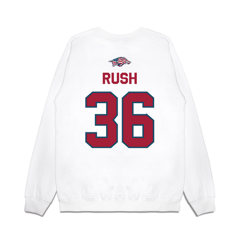 Arkansas - NCAA Football : Gavin Rush - Patriotic Collection Premium Crewneck Sweatshirt-1