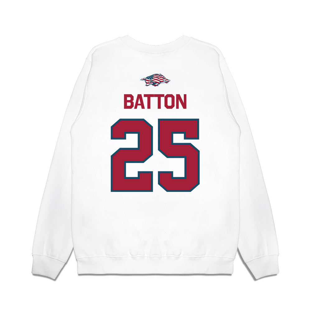 Arkansas - NCAA Football : Markeylin Batton - Patriotic Collection Premium Crewneck Sweatshirt-1