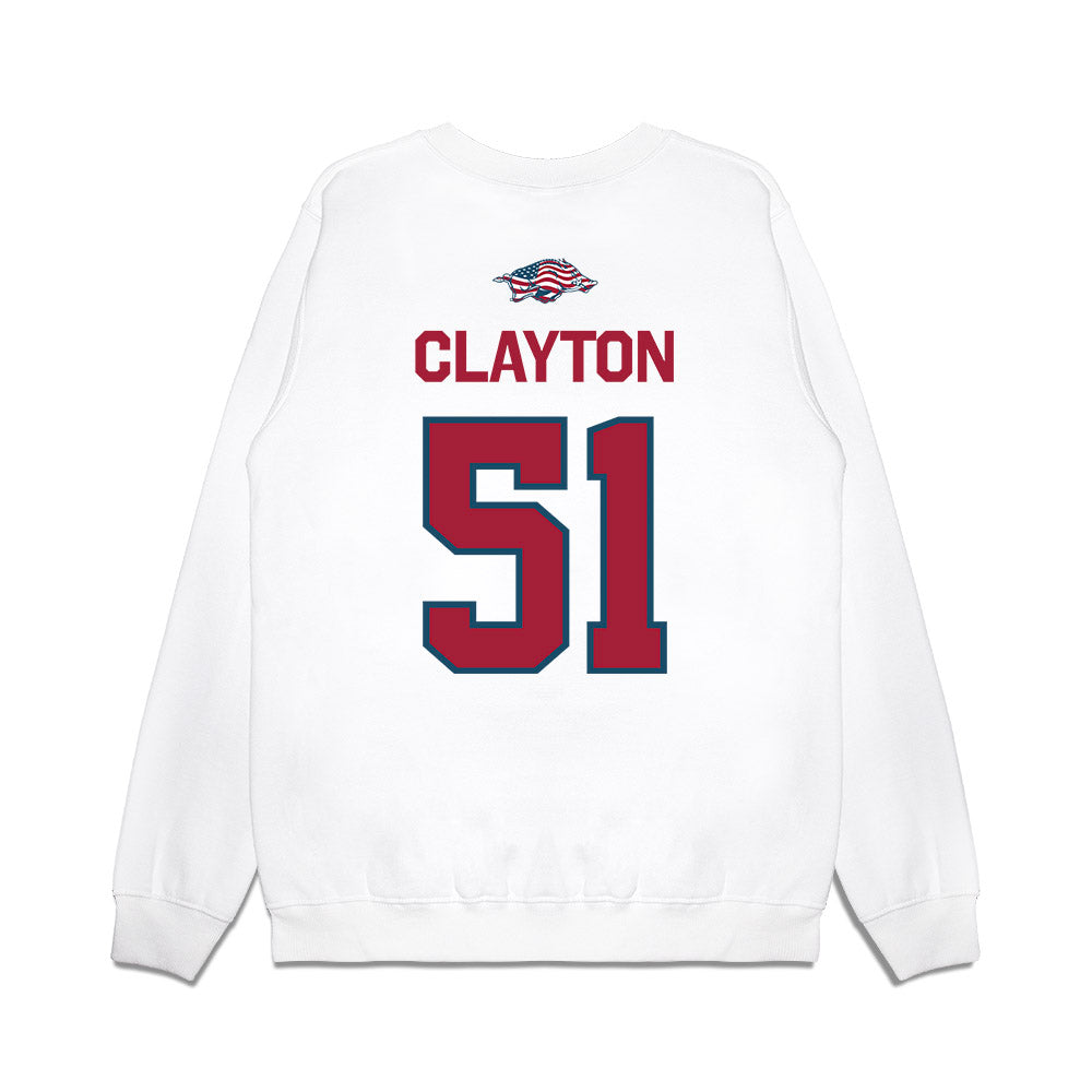 Arkansas - NCAA Football : Carey Clayton - Patriotic Collection Premium Crewneck Sweatshirt-1