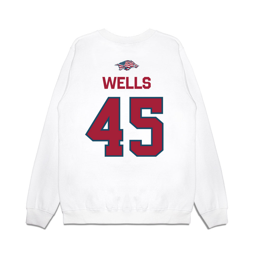 Arkansas - NCAA Softball : Jayden Wells - Patriotic Collection Premium Crewneck Sweatshirt-1