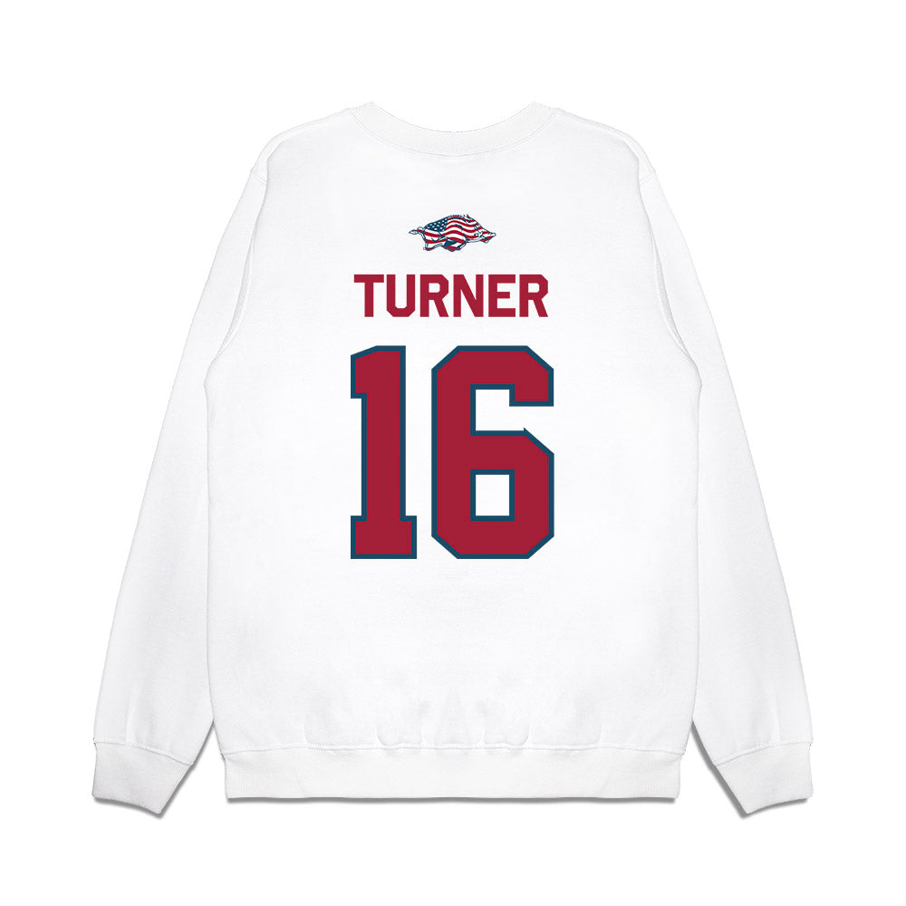 Arkansas - NCAA Baseball : Christian Turner - Patriotic Collection Premium Crewneck Sweatshirt-1