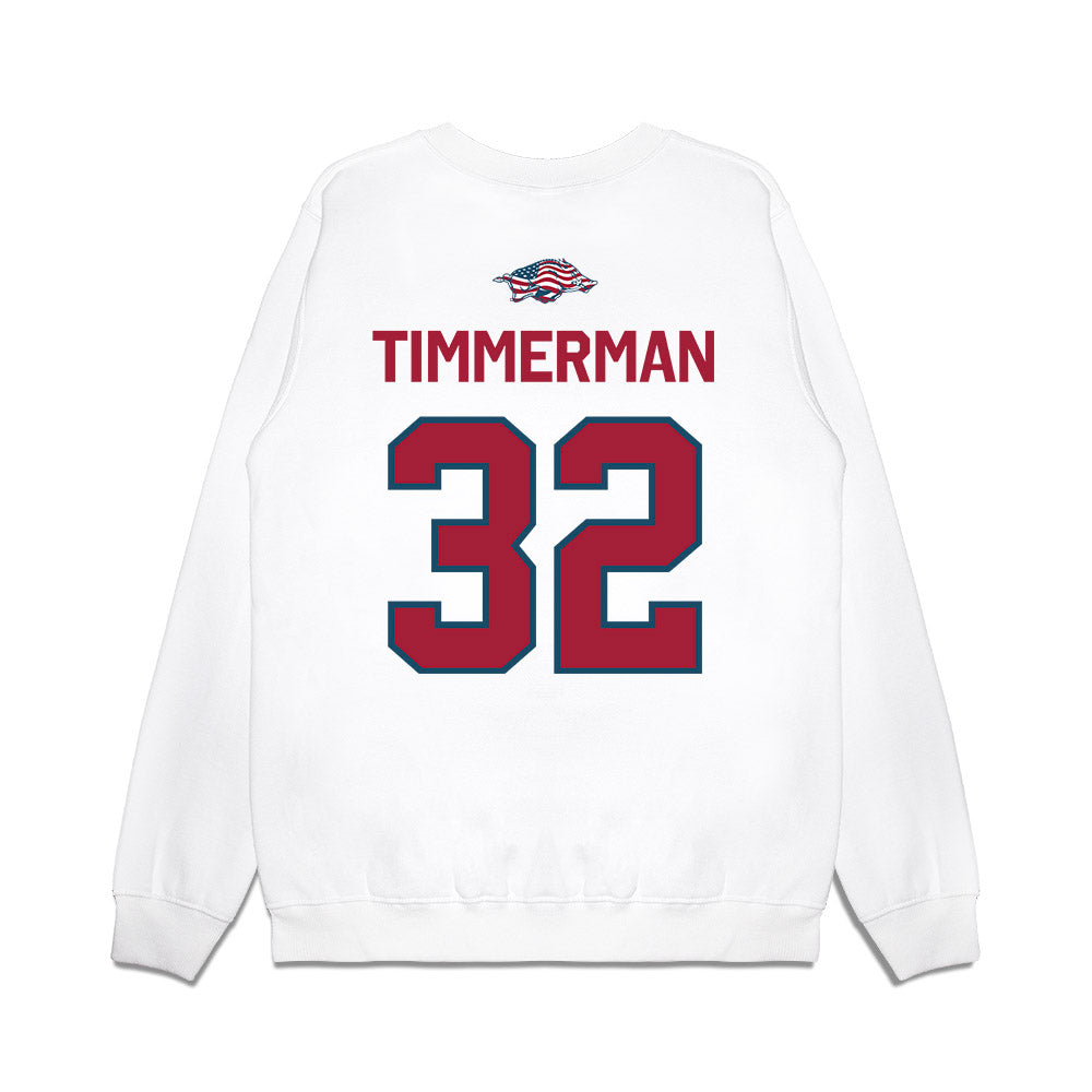 Arkansas - NCAA Softball : Saylor Timmerman - Patriotic Collection Premium Crewneck Sweatshirt-1