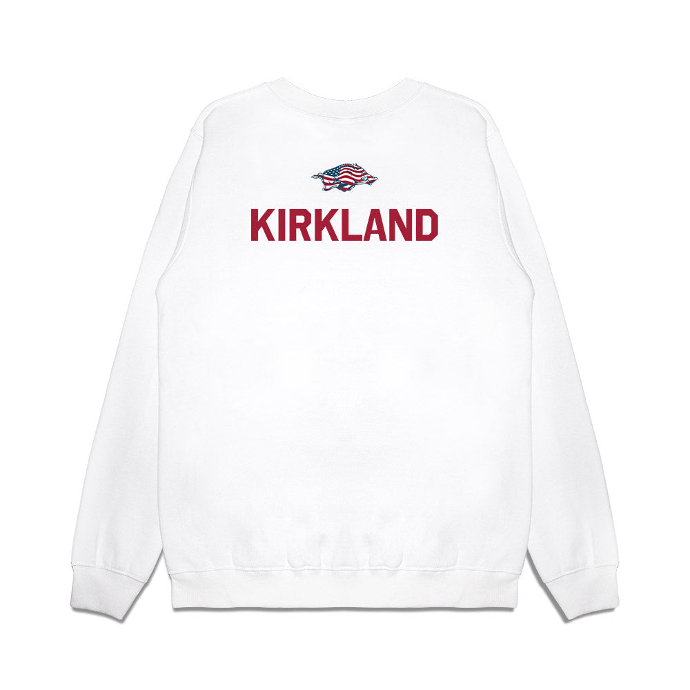 Arkansas - NCAA Women's Cross Country : Morgan Kirkland - Patriotic Collection Premium Crewneck Sweatshirt-1