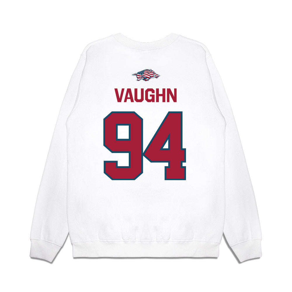 Arkansas - NCAA Football : Reginald Vaughn - Patriotic Collection Premium Crewneck Sweatshirt-1