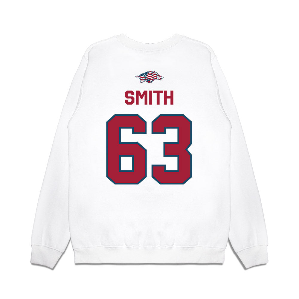 Arkansas - NCAA Football : Hugh Smith - Patriotic Collection Premium Crewneck Sweatshirt-1