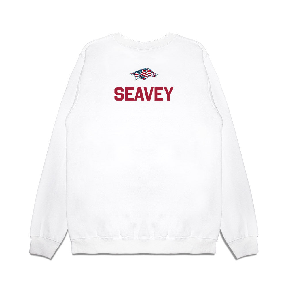 Arkansas - NCAA Men's Cross Country : Eli Seavey - Patriotic Collection Premium Crewneck Sweatshirt-1