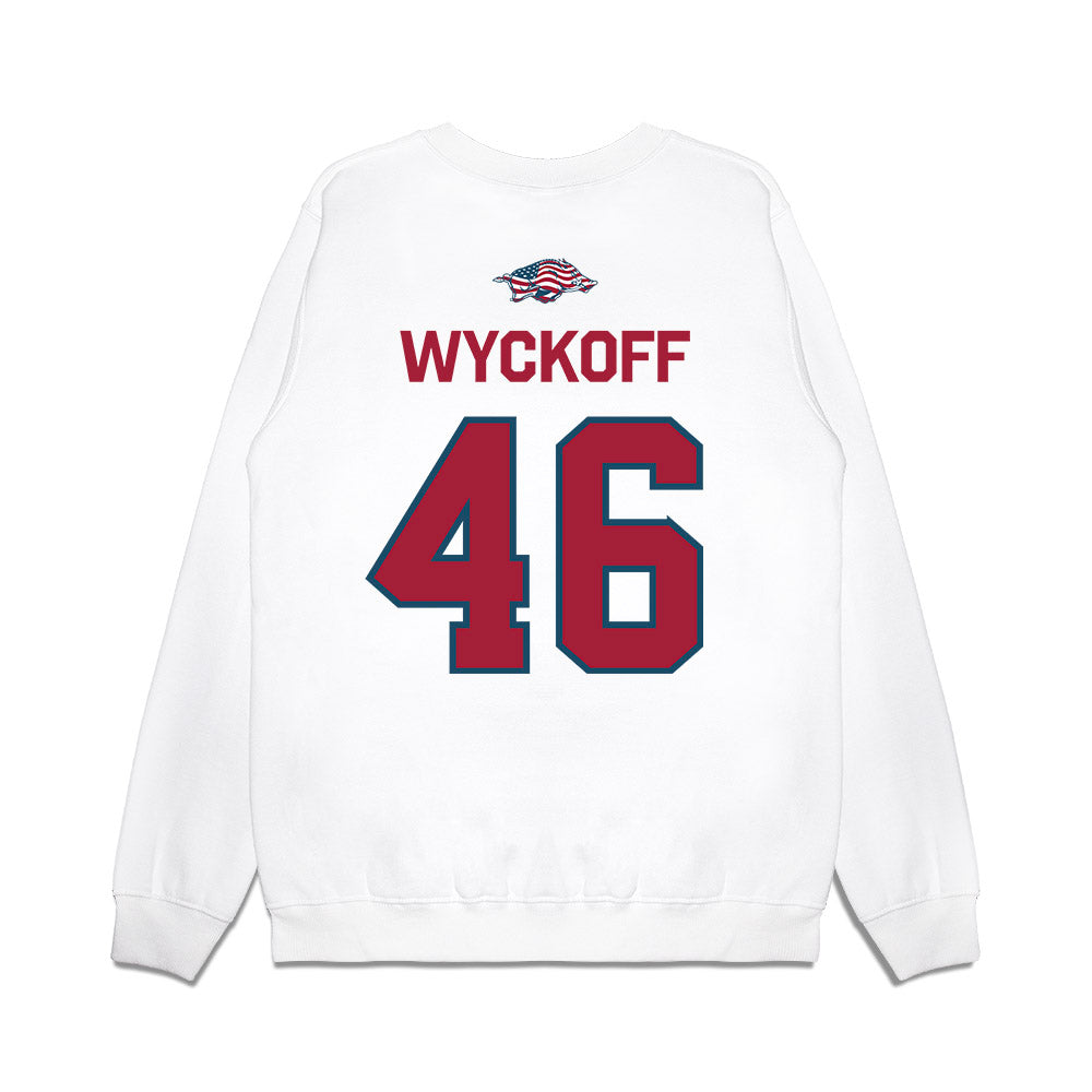 Arkansas - NCAA Softball : Kailey Wyckoff - Patriotic Collection Premium Crewneck Sweatshirt-1