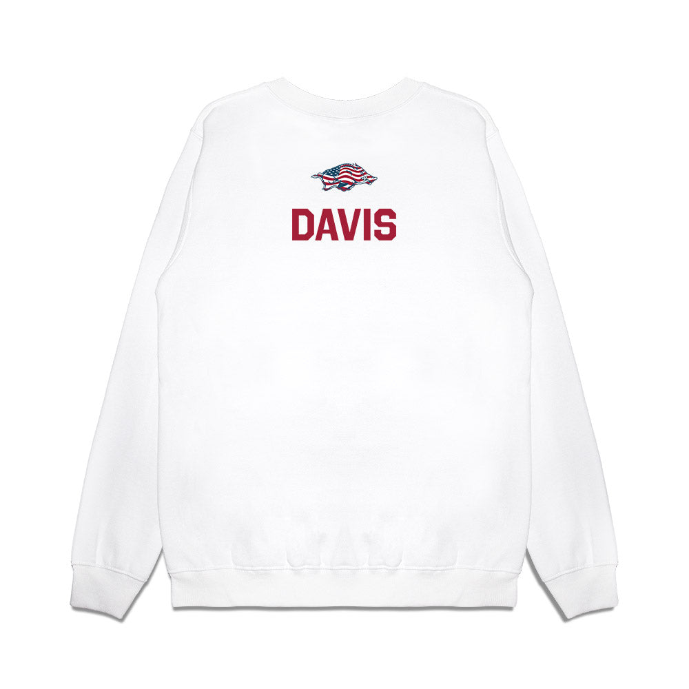 Arkansas - NCAA Women's Track & Field : Kayla Davis - Patriotic Collection Premium Crewneck Sweatshirt-1