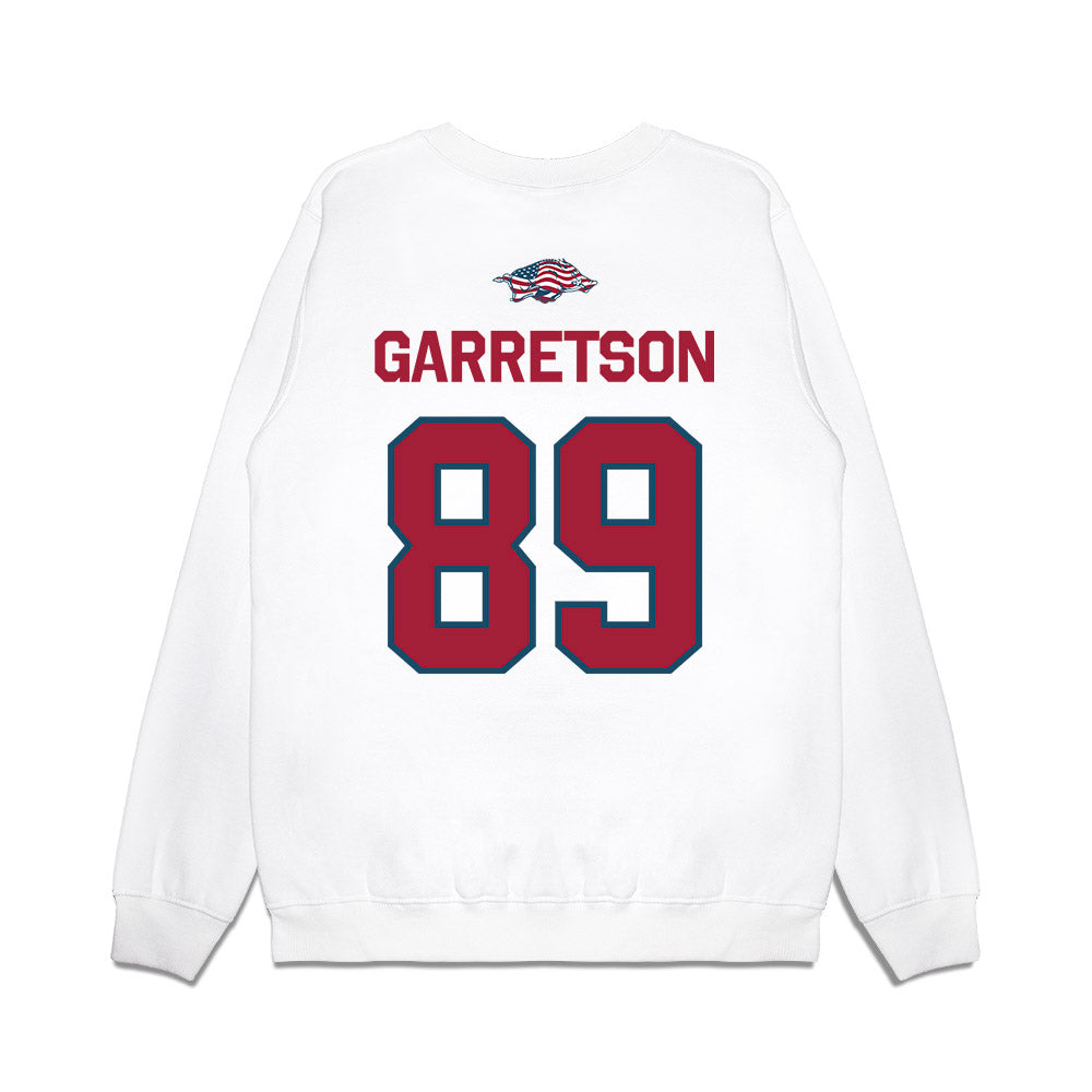 Arkansas - NCAA Football : Gavin Garretson - Patriotic Collection Premium Crewneck Sweatshirt-1