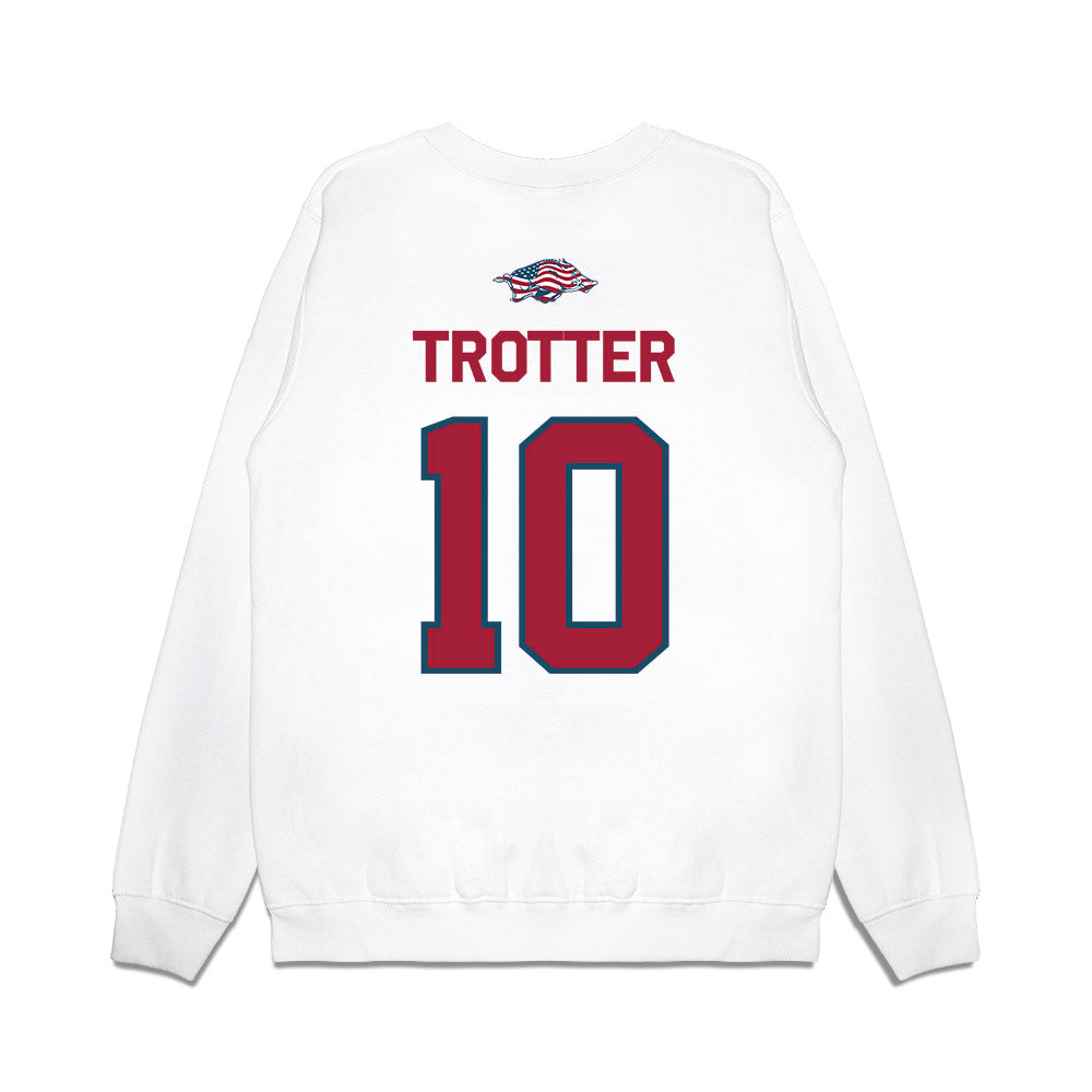 Arkansas - NCAA Football : Cade Trotter - Patriotic Collection Premium Crewneck Sweatshirt-1