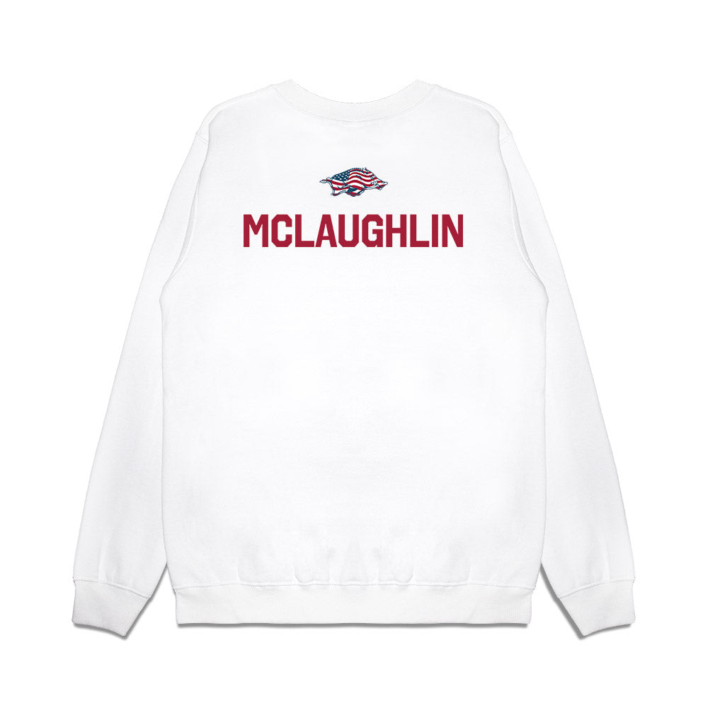 Arkansas - NCAA Men's Golf : Jackson McLaughlin - Patriotic Collection Premium Crewneck Sweatshirt-1