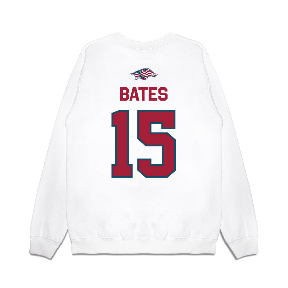 Arkansas - NCAA Women's Basketball : Jada Bates - Patriotic Collection Premium Crewneck Sweatshirt-1