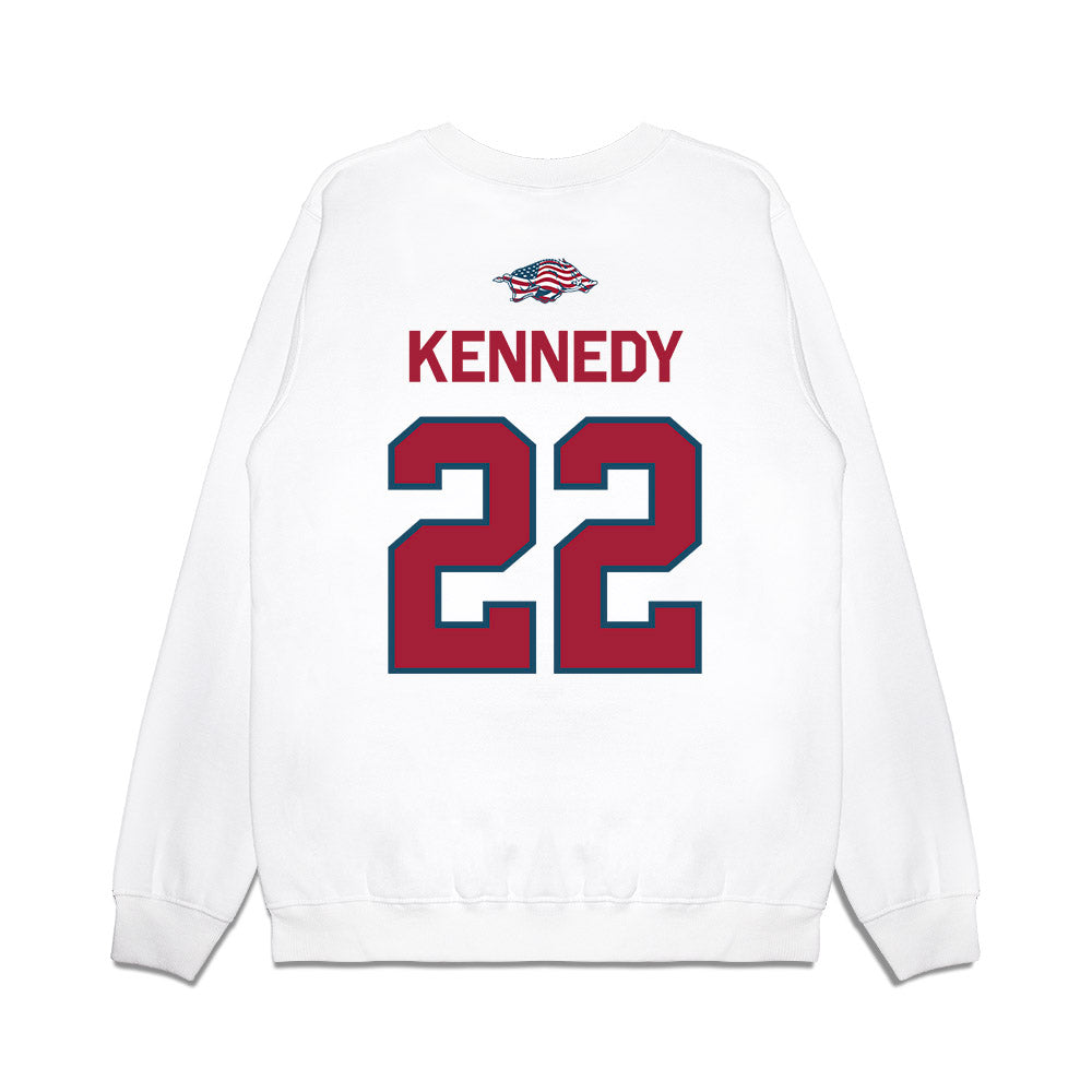 Arkansas - NCAA Softball : Dakota Kennedy - Patriotic Collection Premium Crewneck Sweatshirt-1