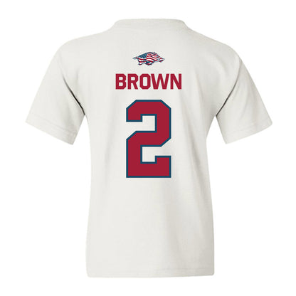Arkansas - NCAA Men's Basketball : Amere Brown - Patriotic Collection Youth T-Shirt-1