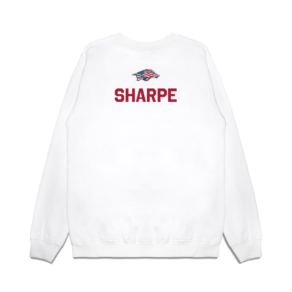 Arkansas - NCAA Women's Track & Field : Amirah Sharpe - Patriotic Collection Premium Crewneck Sweatshirt-1