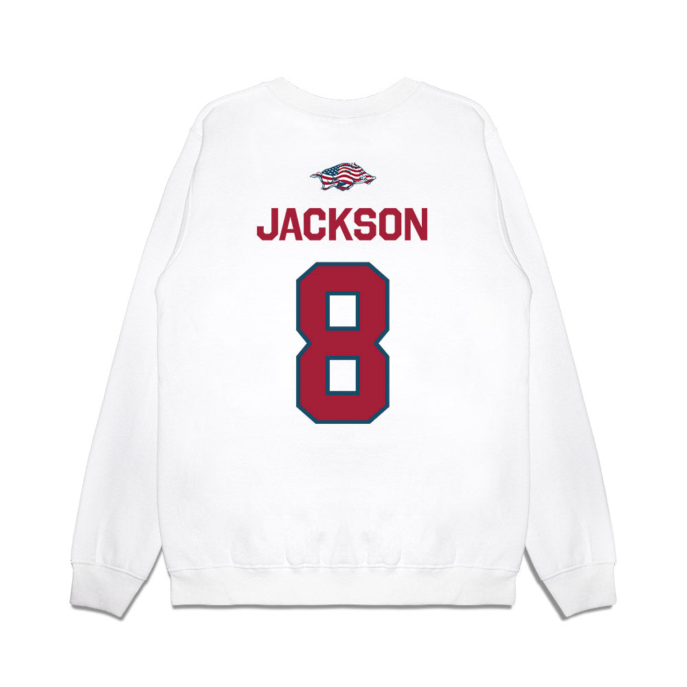 Arkansas - NCAA Football : Phoenix Jackson - Patriotic Collection Premium Crewneck Sweatshirt-1