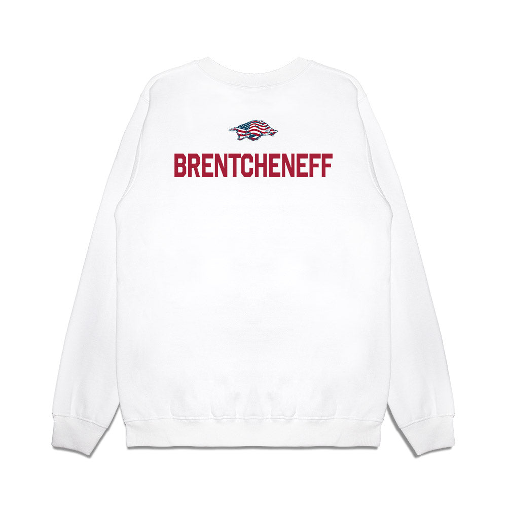 Arkansas - NCAA Women's Golf : Sara Brentcheneff - Patriotic Collection Premium Crewneck Sweatshirt-1