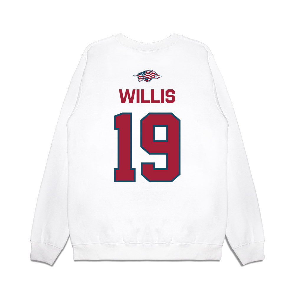 Arkansas - NCAA Baseball : Carson Willis - Patriotic Collection Premium Crewneck Sweatshirt-1