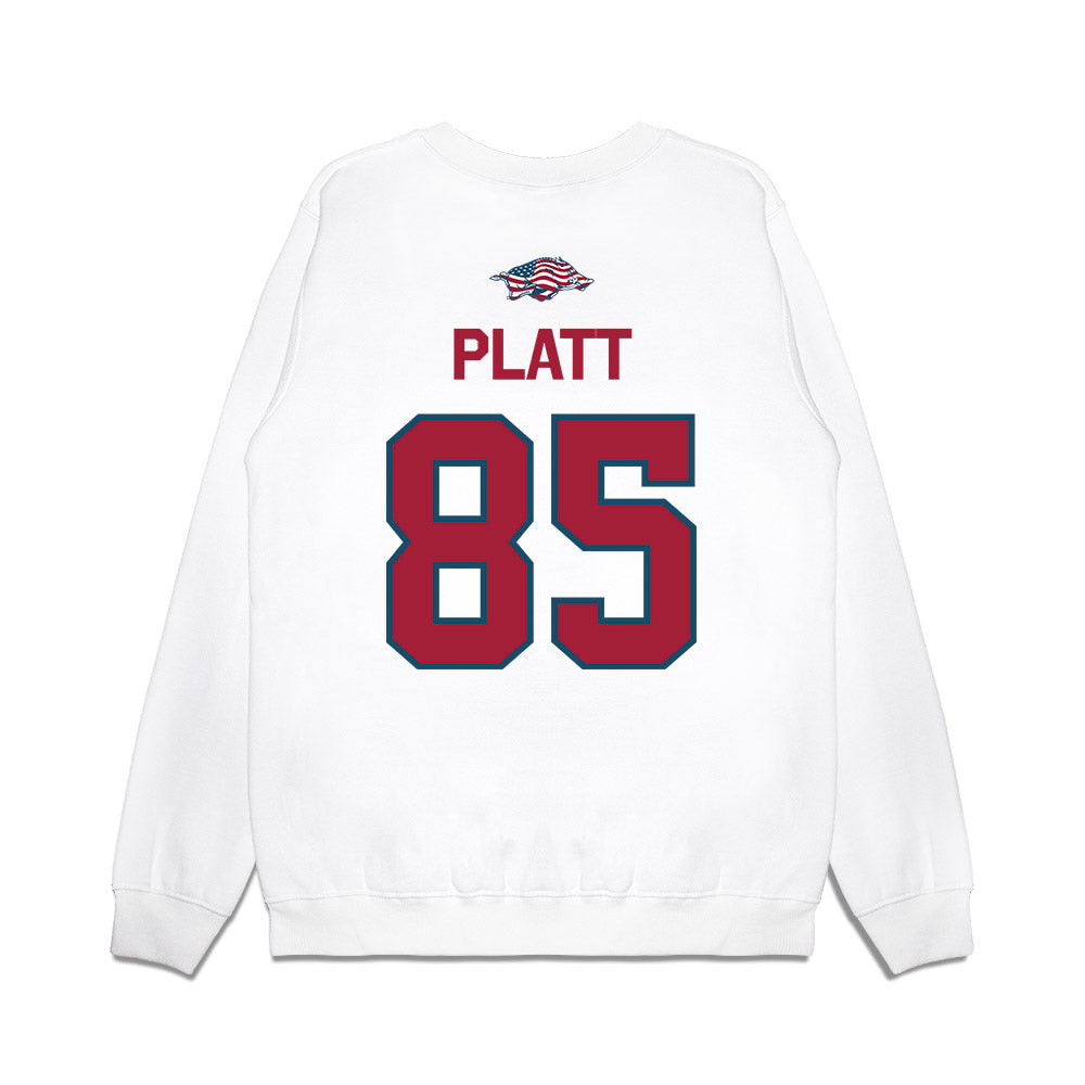 Arkansas - NCAA Football : Jaden Platt - Patriotic Collection Premium Crewneck Sweatshirt-1