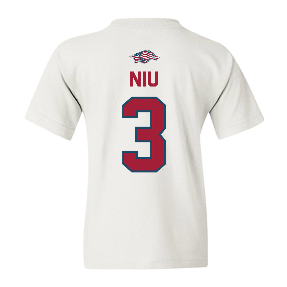 Arkansas - NCAA Women's Volleyball : Livia Niu - Patriotic Collection Youth T-Shirt-1