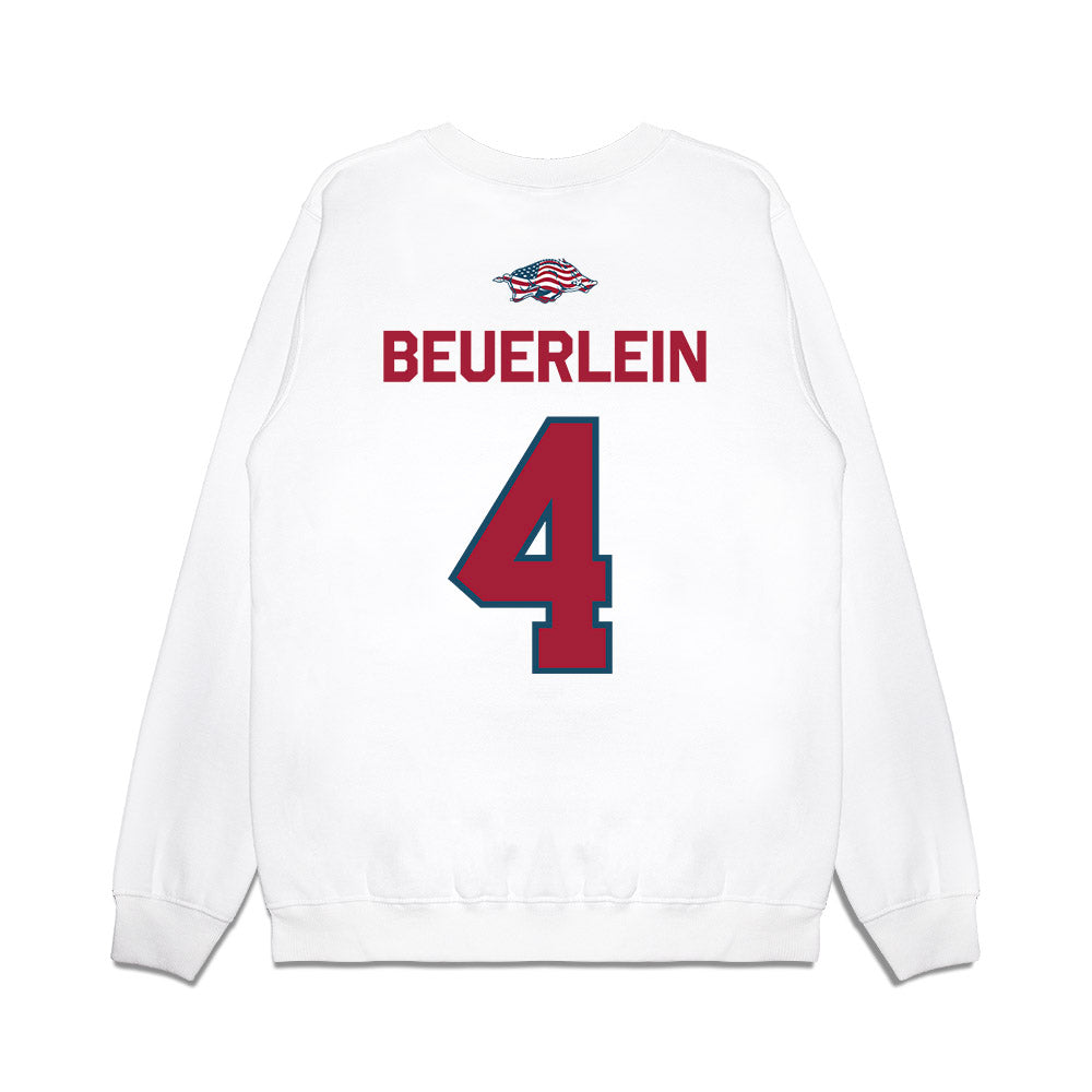 Arkansas - NCAA Softball : Reis Beuerlein - Patriotic Collection Premium Crewneck Sweatshirt-1