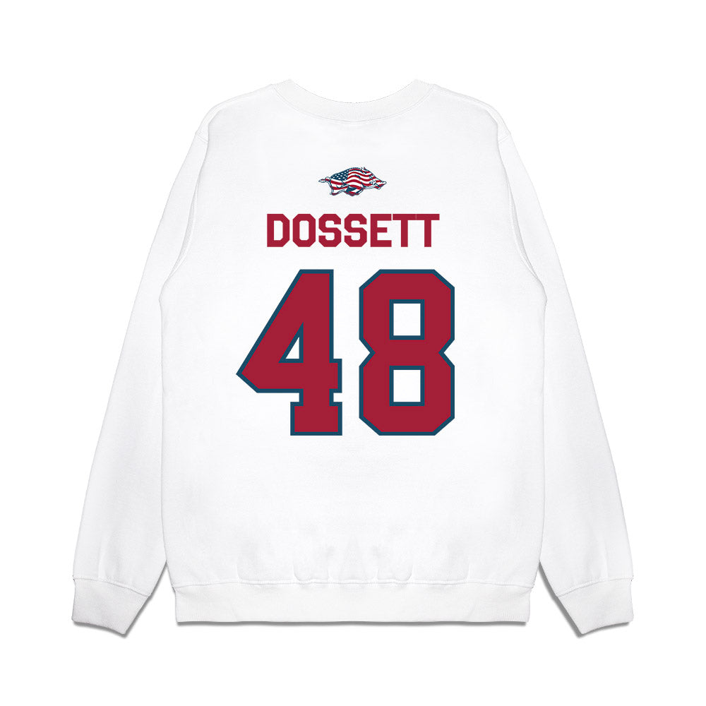 Arkansas - NCAA Baseball : Cooper Dossett - Patriotic Collection Premium Crewneck Sweatshirt-1