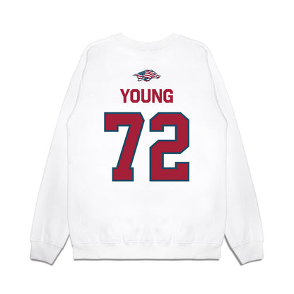 Arkansas - NCAA Football : Tucker Young - Patriotic Collection Premium Crewneck Sweatshirt-1