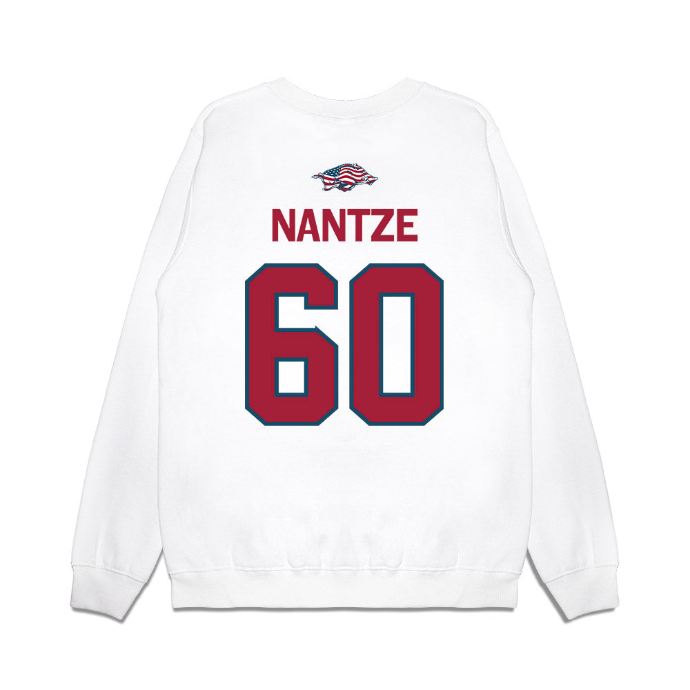 Arkansas - NCAA Football : Jonas Nantze - Patriotic Collection Premium Crewneck Sweatshirt-1