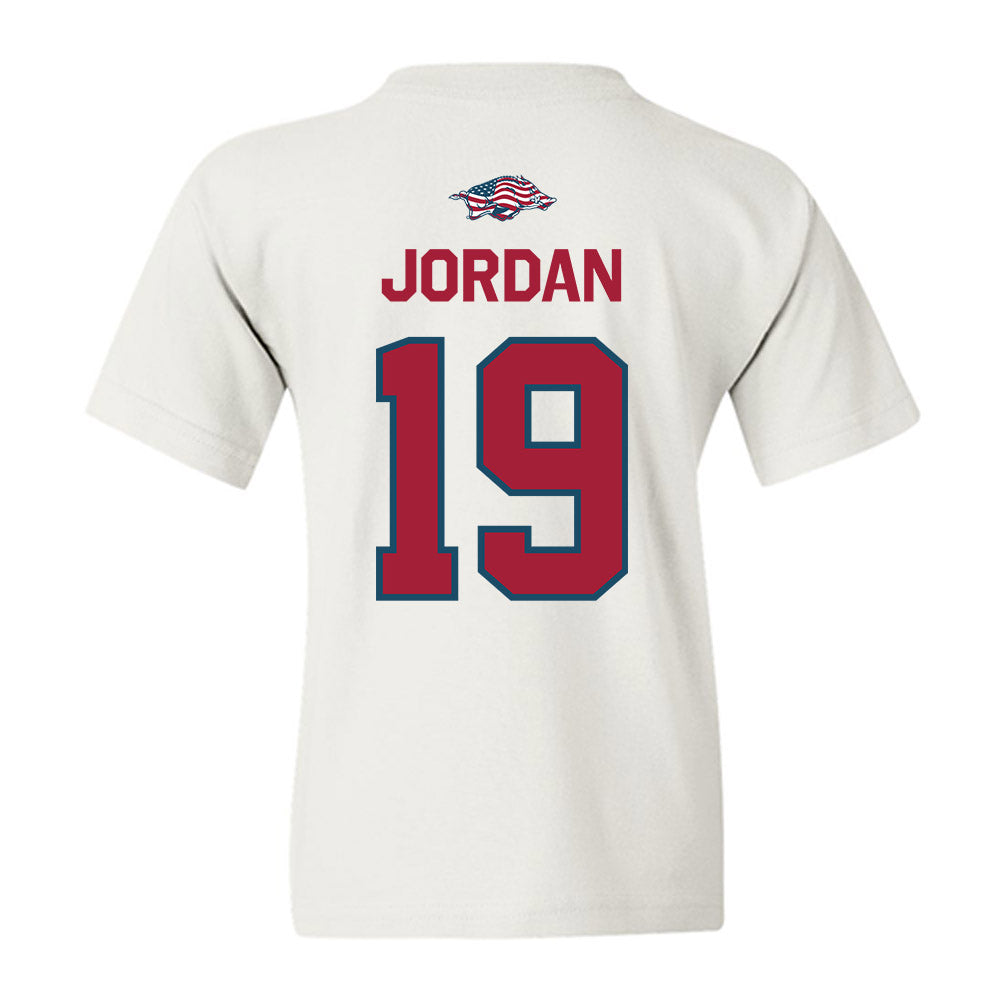 Arkansas - NCAA Football : Antonio Jordan - Patriotic Collection Youth T-Shirt-1