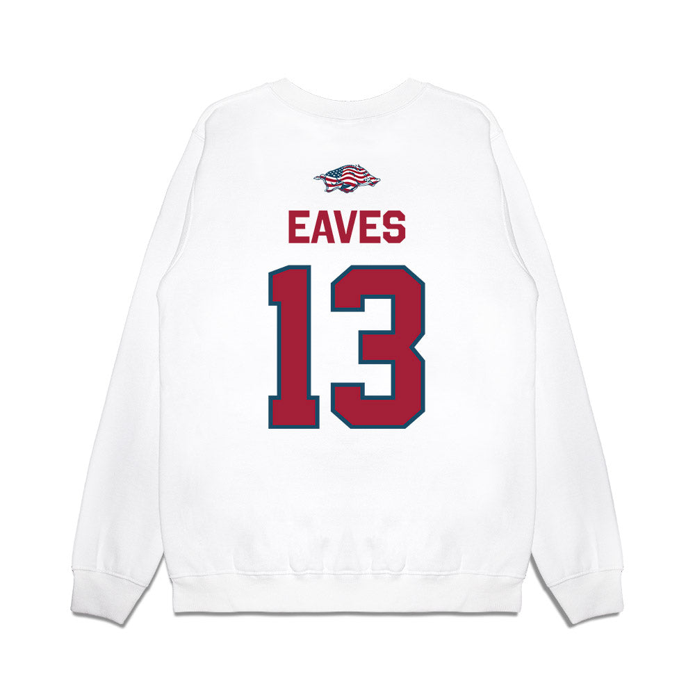 Arkansas - NCAA Baseball : Steele Eaves - Patriotic Collection Premium Crewneck Sweatshirt-1