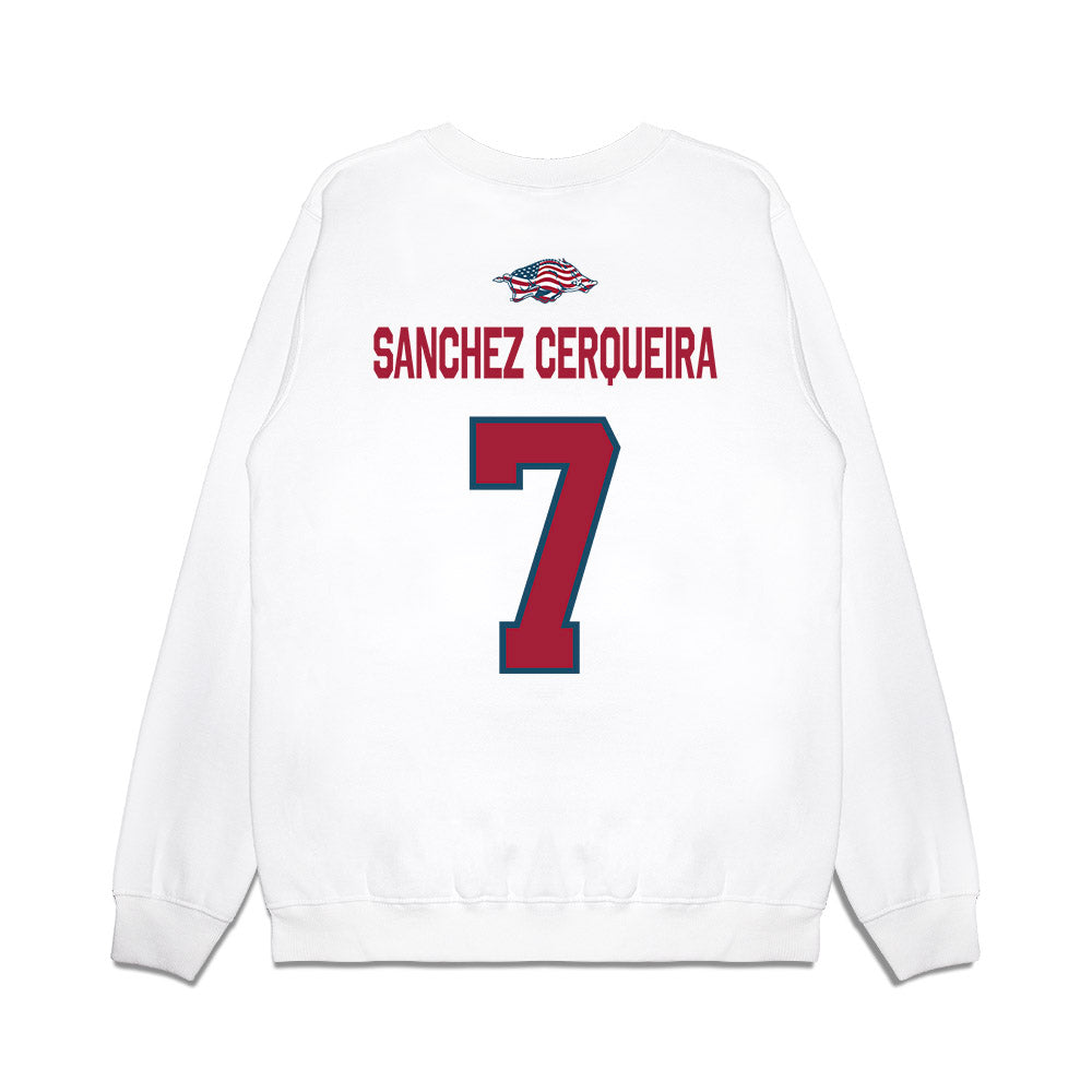 Arkansas - NCAA Women's Basketball : Cristina Sanchez Cerqueira - Patriotic Collection Premium Crewneck Sweatshirt-1