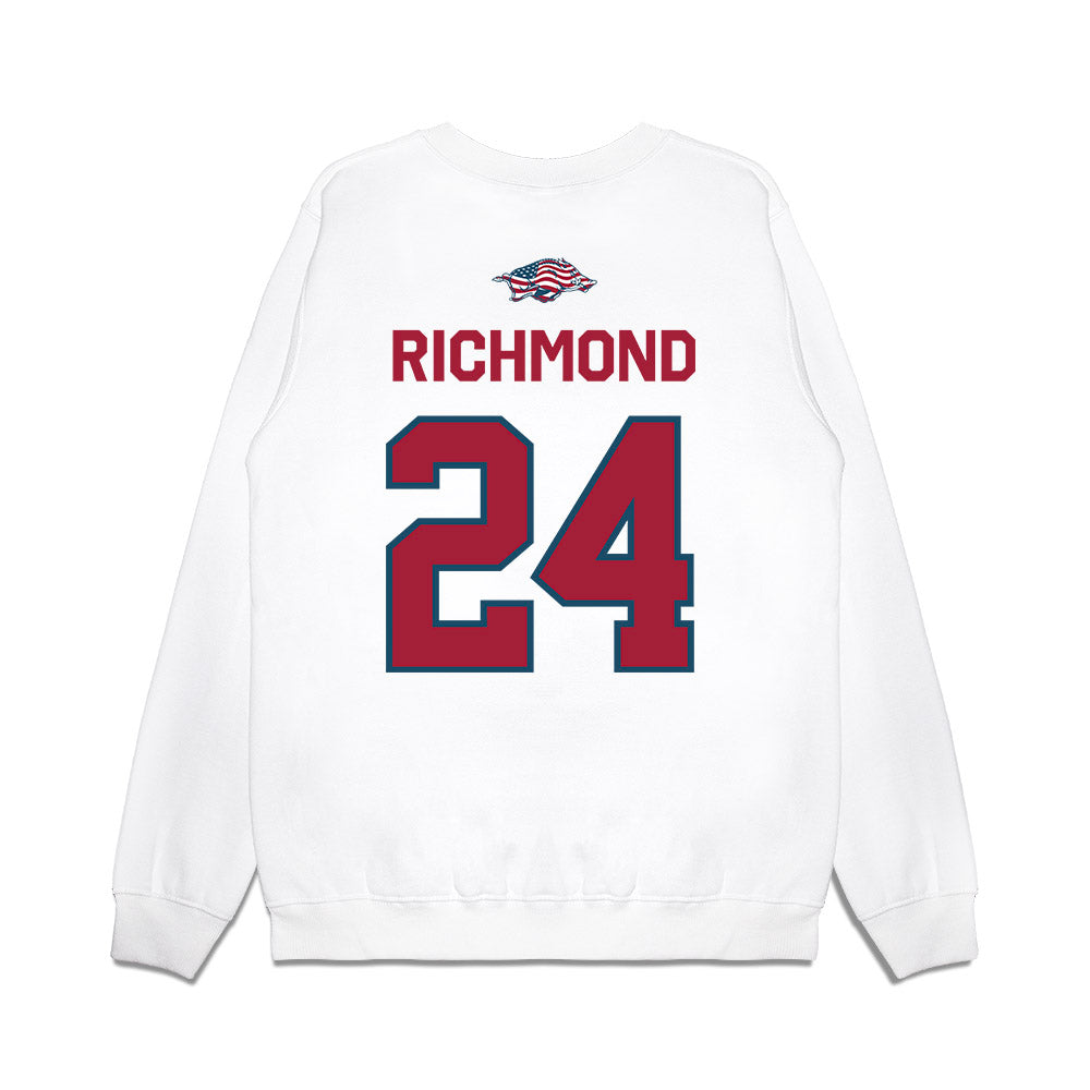 Arkansas - NCAA Men's Basketball : Billy Richmond - Patriotic Collection Premium Crewneck Sweatshirt-1
