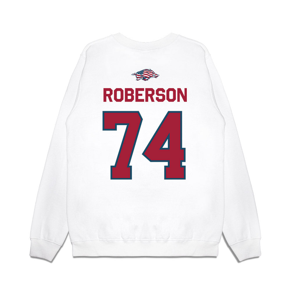 Arkansas - NCAA Football : Terence Roberson - Patriotic Collection Premium Crewneck Sweatshirt-1