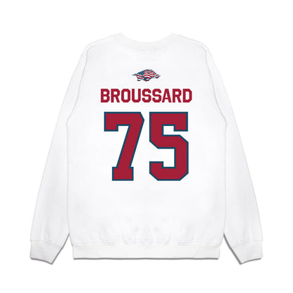 Arkansas - NCAA Football : Kavion Broussard - Patriotic Collection Premium Crewneck Sweatshirt-1