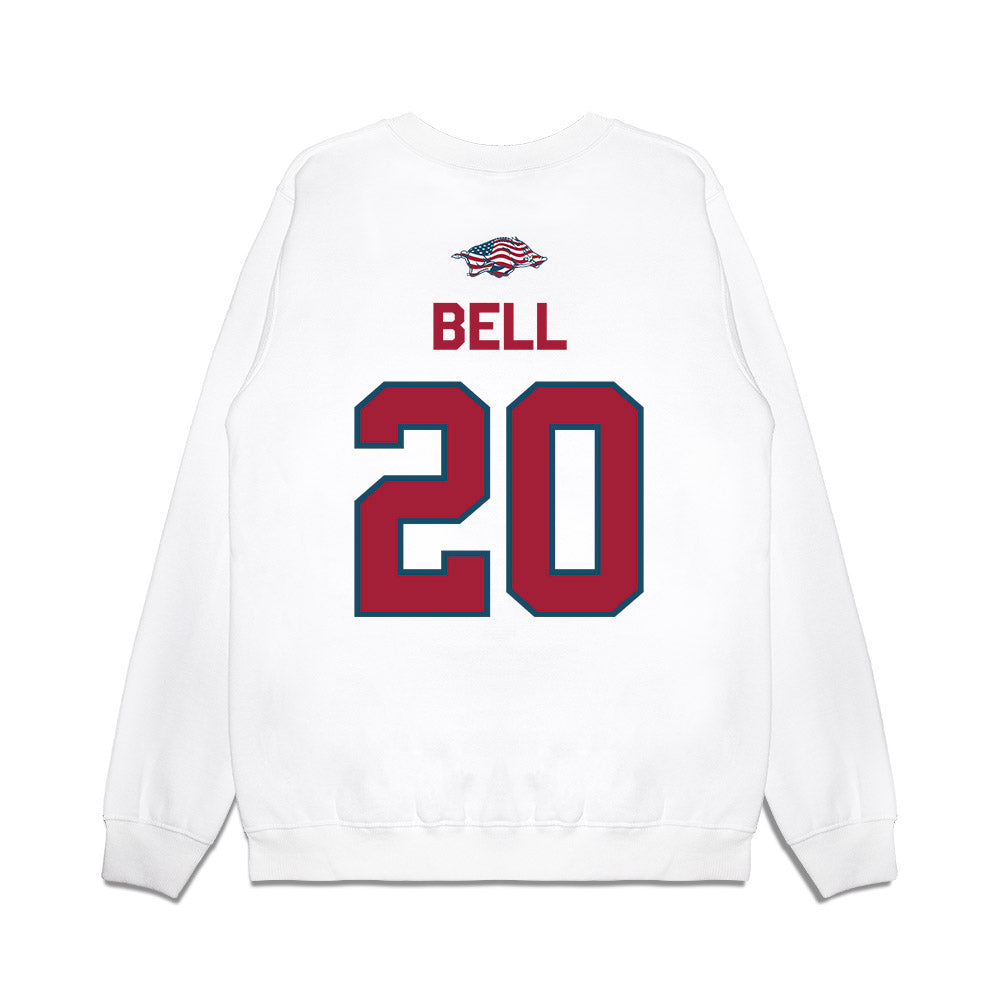 Arkansas - NCAA Softball : Tianna Bell - Patriotic Collection Premium Crewneck Sweatshirt-1