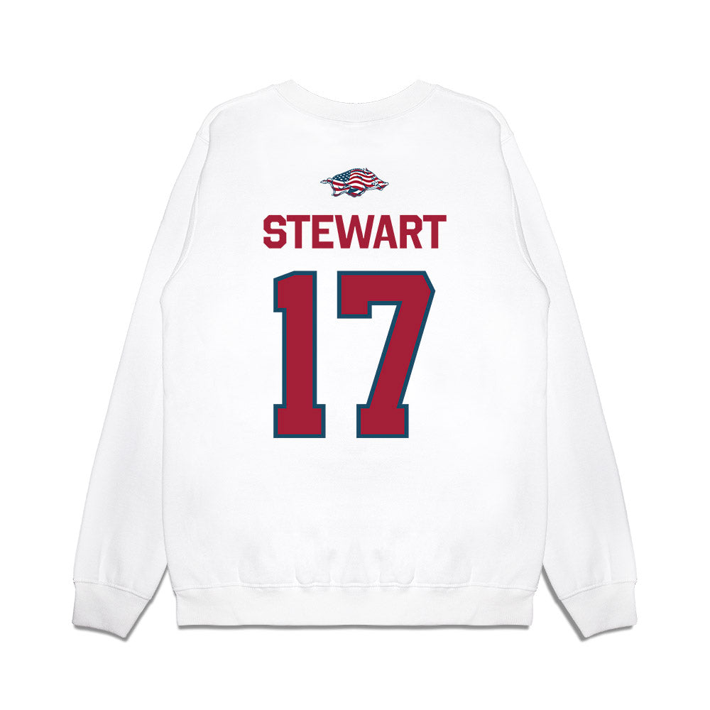 Arkansas - NCAA Baseball : Zack Stewart - Patriotic Collection Premium Crewneck Sweatshirt-1