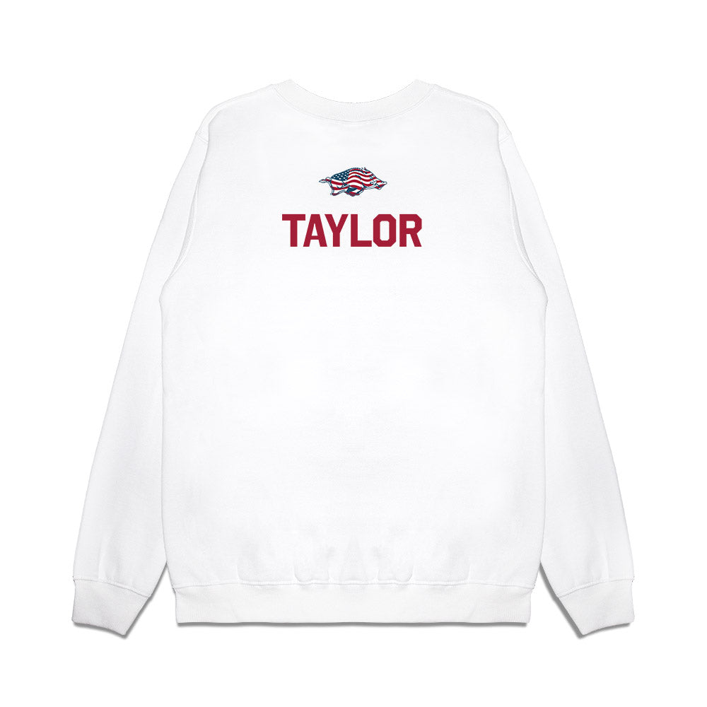 Arkansas - NCAA Men's Track & Field : Tyrice Taylor - Patriotic Collection Premium Crewneck Sweatshirt-1