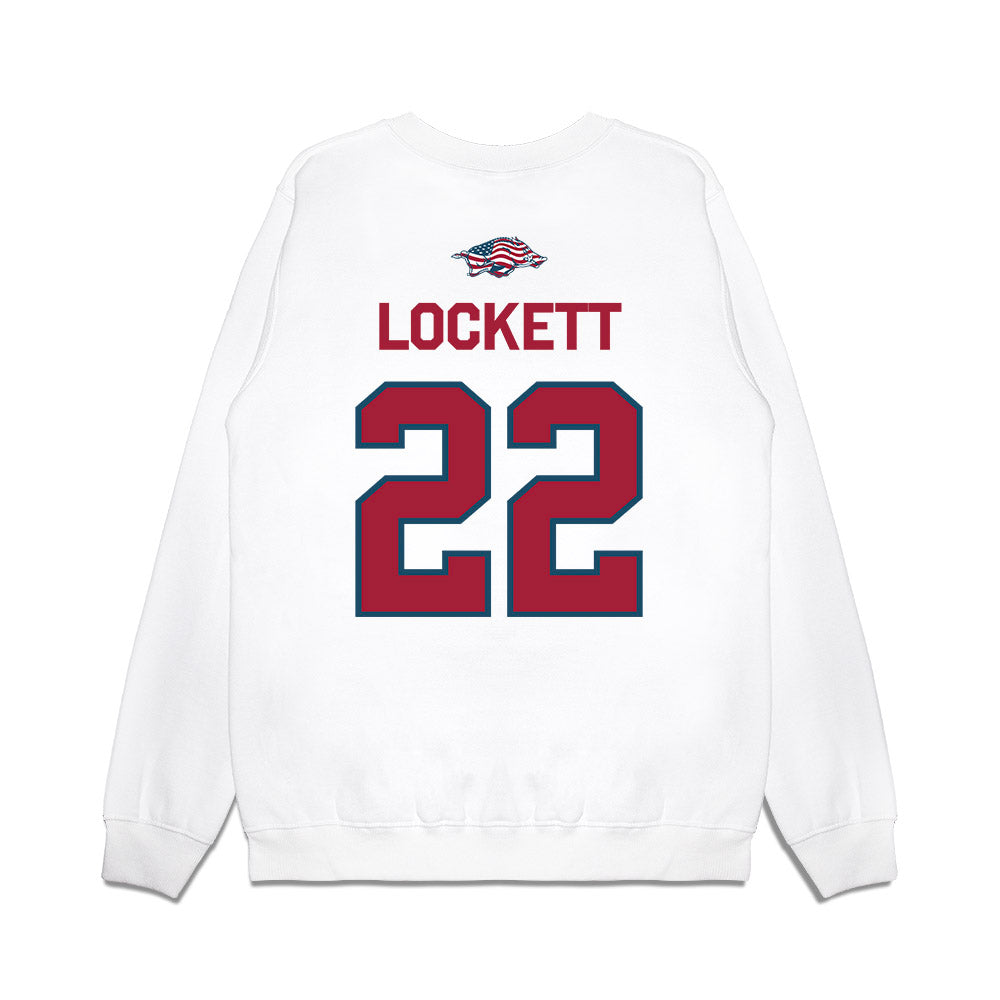Arkansas - NCAA Football : Tay Lockett - Patriotic Collection Premium Crewneck Sweatshirt-1