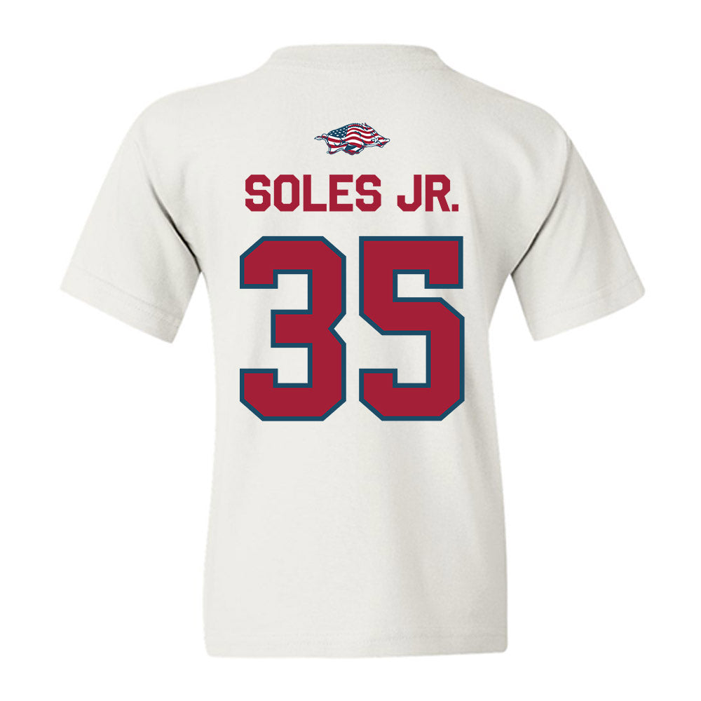 Arkansas - NCAA Football : Steven Soles Jr. - Patriotic Collection Youth T-Shirt-1
