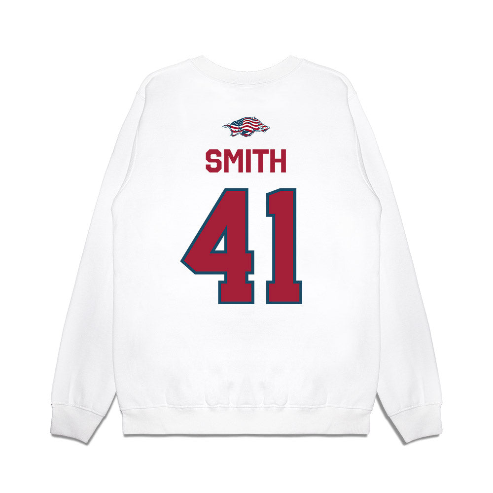 Arkansas - NCAA Football : Connor Smith - Patriotic Collection Premium Crewneck Sweatshirt-1