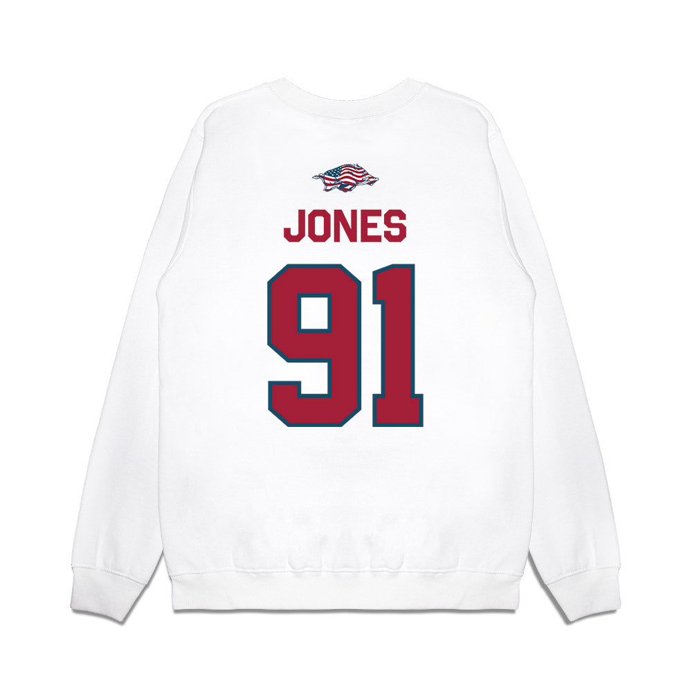Arkansas - NCAA Football : Carlon Jones - Patriotic Collection Premium Crewneck Sweatshirt-1