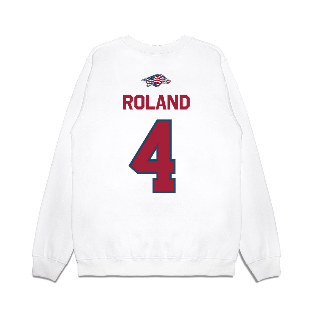 Arkansas - NCAA Football : Lakhi Roland - Patriotic Collection Premium Crewneck Sweatshirt-1
